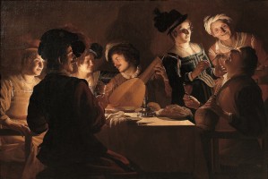 Dinner with lute player